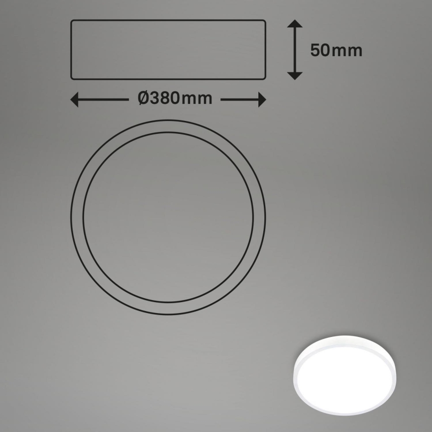Briloner 3709-016 - LED RGBW Dimbare plafondlamp LED/22W/230V 4000K diameter 38 cm wit + afstandsbediening