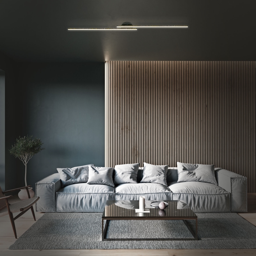 Briloner 3717-025 - LED Bevestigde Hanglamp REY 2xLED/12W/230V zwart