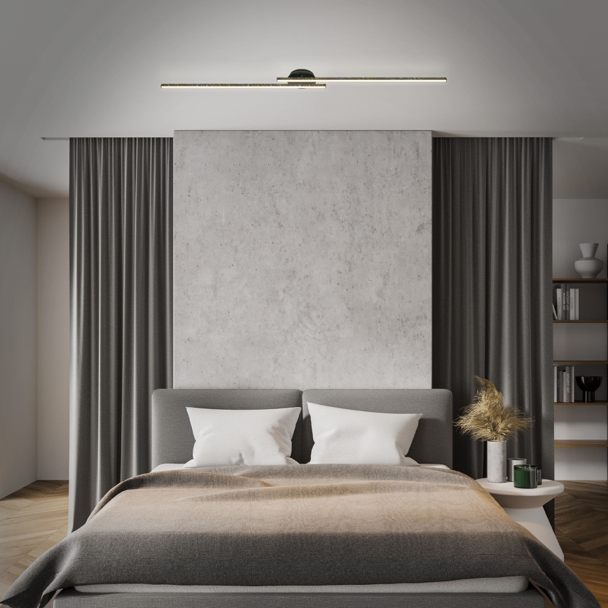 Briloner 3717-025 - LED Bevestigde Hanglamp REY 2xLED/12W/230V zwart