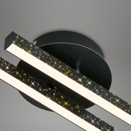 Briloner 3717-025 - LED Bevestigde Hanglamp REY 2xLED/12W/230V zwart