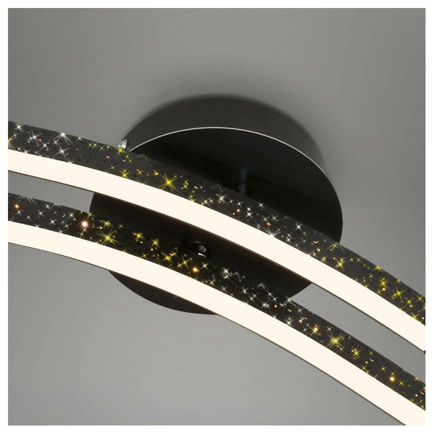 Briloner 3718-025 - LED Bevestigde Hanglamp REY 2xLED/6W/230V zwart