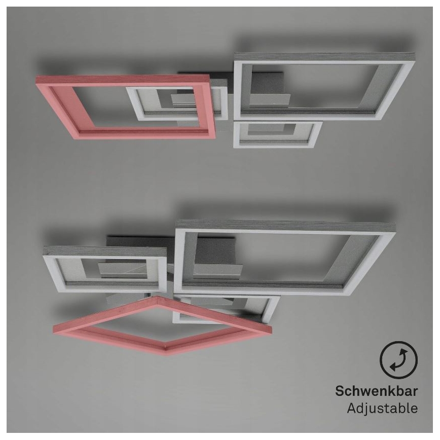 Briloner 3727-019 - Dimbare LED Plafondlamp FRAME LED/38W/230V