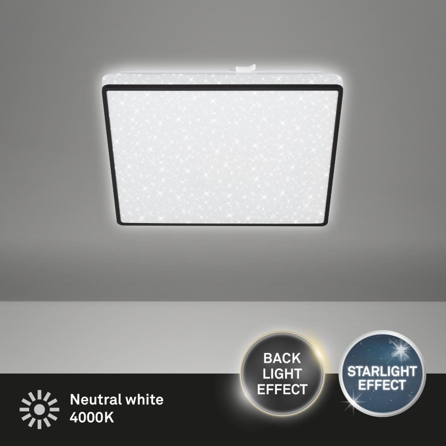 Briloner 3748-415 - LED plafondlamp STAR SKY LED/15W/230V 27x27 cm zwart