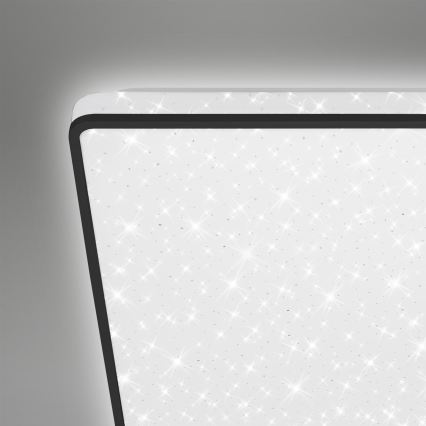 Briloner 3748-415 - LED plafondlamp STAR SKY LED/15W/230V 27x27 cm zwart