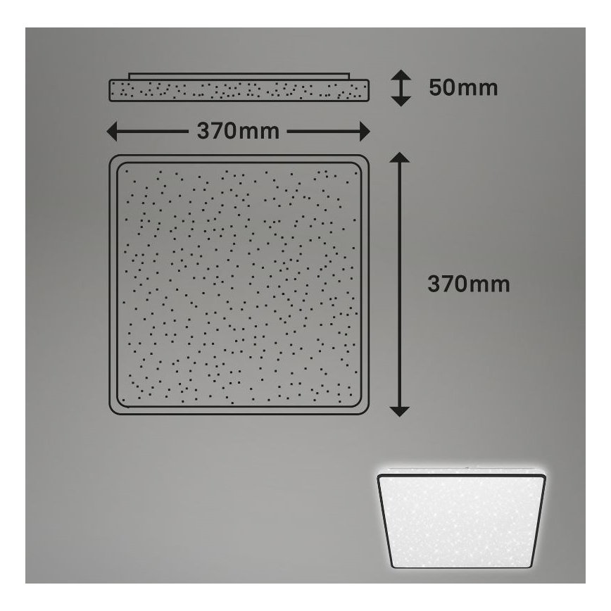 Briloner 3749-415 - LED Plafondlamp LINO LED/24W/230V zwart