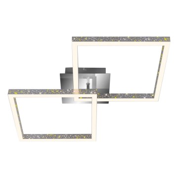 Briloner 3751-019 - Dimbare LED Plafondlamp FRAME LED/20W/230V glanzend chroom