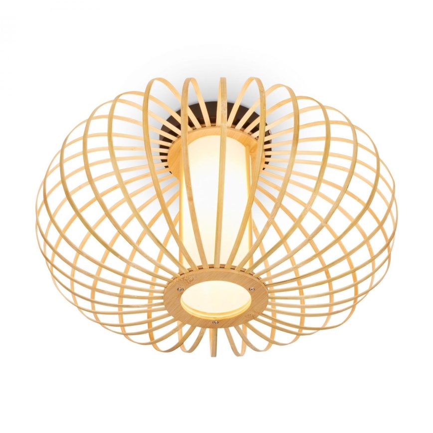 Briloner 3759011 - Plafondlamp 1xE27/10W/230V diameter 40 cm bamboe