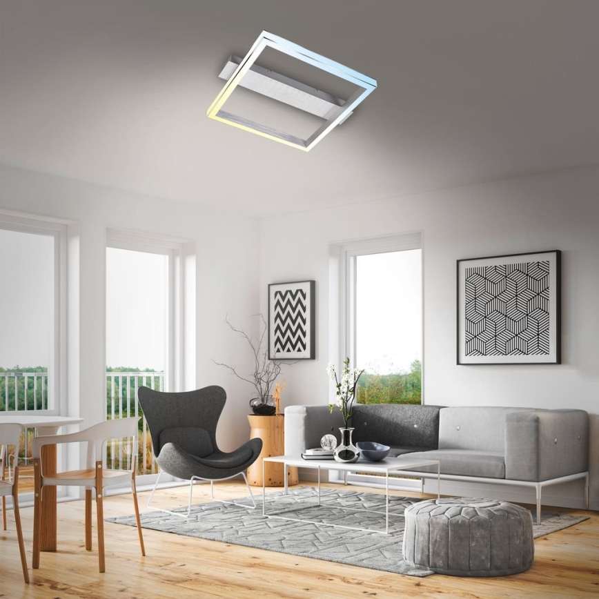 Briloner 3760-019 - Dimbare LED-plafondlamp FRAME LED/23W/230V 2700-6500K 42x36 cm + afstandsbediening