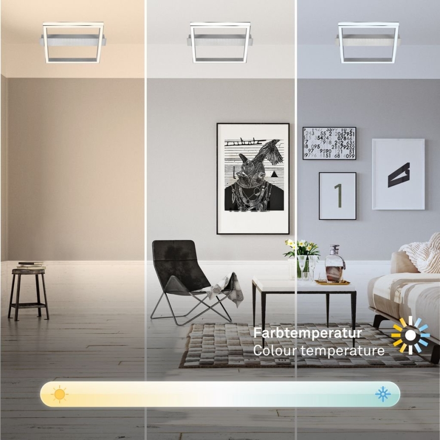 Briloner 3760-019 - Dimbare LED-plafondlamp FRAME LED/23W/230V 2700-6500K 42x36 cm + afstandsbediening