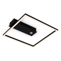 Briloner 3770-015 - LED plafondlamp met bewegings- en schemersensor FRAME LED/14W/230V 3000K 30x32 cm zwart
