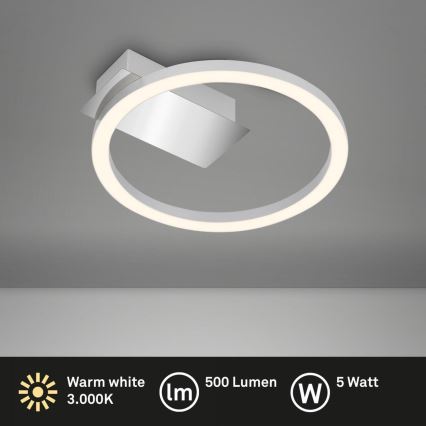 Briloner 3778-014 - LED plafondlamp FRAME LED/5W/230V Ø 20 cm mat chroom