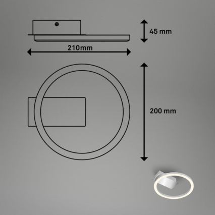 Briloner 3778-014 - LED plafondlamp FRAME LED/5W/230V Ø 20 cm mat chroom