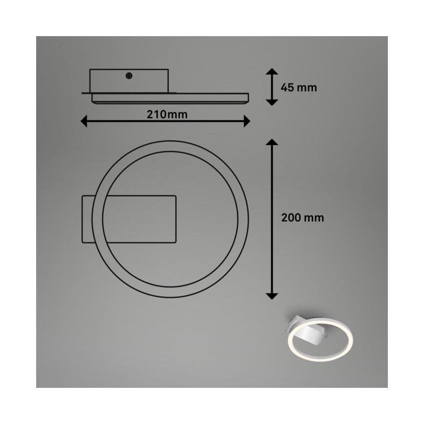 Briloner 3778-014 - LED plafondlamp FRAME LED/5W/230V Ø 20 cm mat chroom