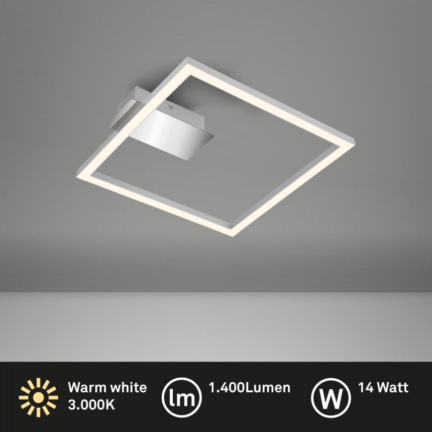 Briloner 3780-014 - LED plafondlamp FRAME LED/14W/230V 26,5x25 cm mat chroom