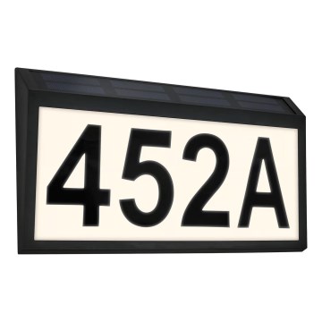 Briloner 3797015 - LED-huisnummer op zonne-energie LED/0,5W/1,2V 1200 mAh IP44