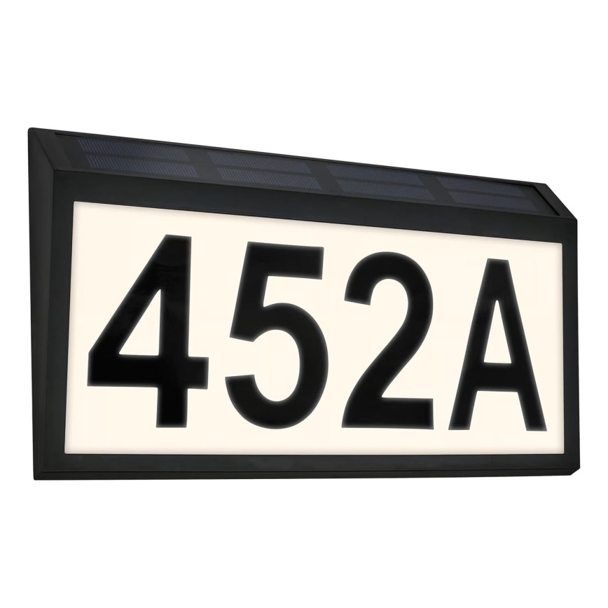 Briloner 3797015 - LED-huisnummer op zonne-energie LED/0,5W/1,2V 1200 mAh IP44