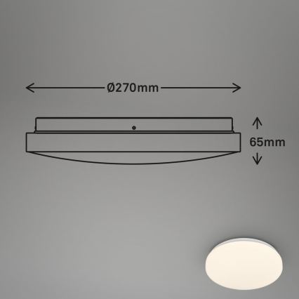 Briloner 3827-016 - LED plafondlamp voor badkamer met sensor WALK LED/13W/230V IP54 Ø 27 cm wit