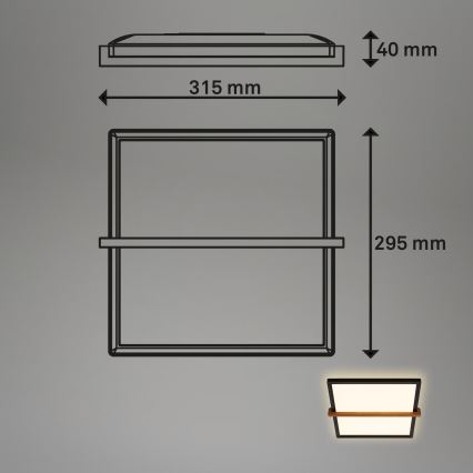 Briloner 3845015 - LED plafondlamp LED/18W/230V 29,5x31,5 cm