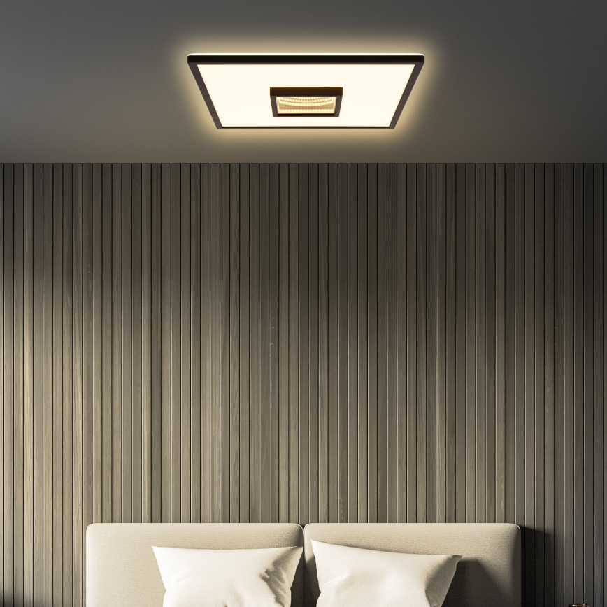 Briloner 3848015 - TORO LED plafondlamp LED/18W/230V 42x42 cm, zwart