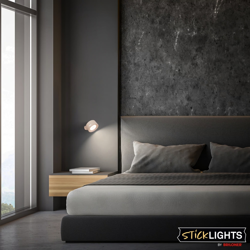 Briloner 3896011 - LED-dimbare oplaadbare wandlamp TARI LED/1,6W/5V 1500 mAh beige