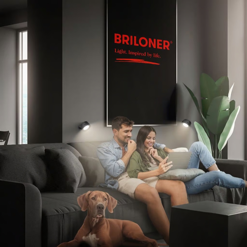 Briloner 3896015 - Dimbare oplaadbare LED-wandlamp TARI LED/1,6W/5V 1500 mAh zwart