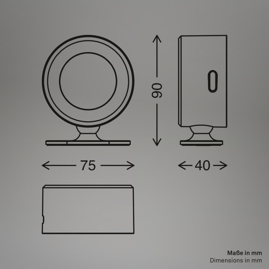 Briloner 3896016 - Dimbare oplaadbare LED-wandlamp TARI LED/1,6W/5V 1500 mAh wit