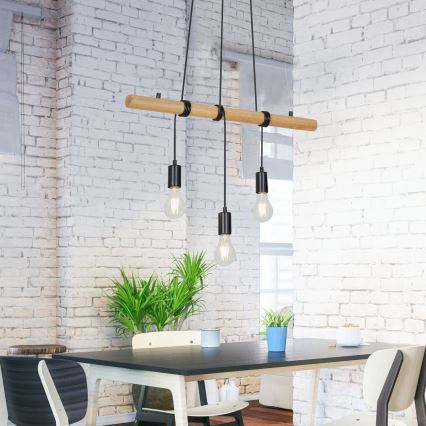 Briloner 4015035 - Hanglamp aan een koord 3xE27/25W/230V rubberen boom