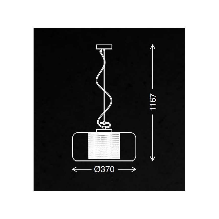 Briloner 4018-014 - Hanglamp aan een koord SEVENTIES 1xE27/40W/230V doorzichtig