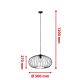 Briloner 4023-015 - Hanglamp aan een koord KAGO 1xE27/60W/230V