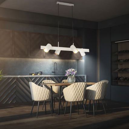 Briloner 4058044 - Hanglamp aan kabel ERA 4xGU10/10W/230V crème