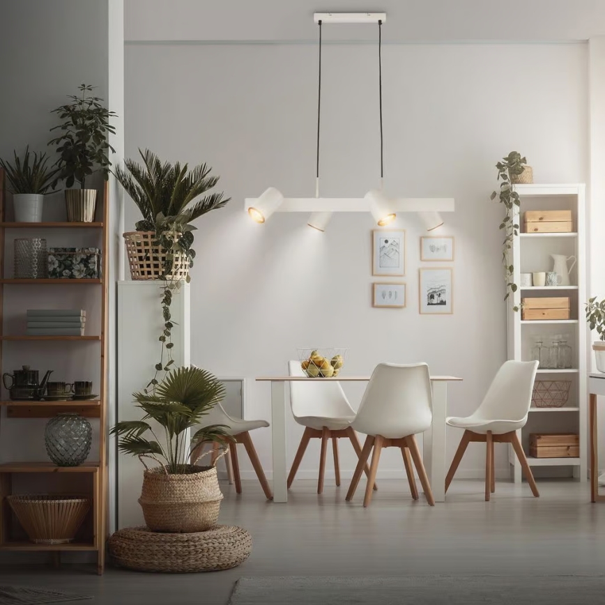 Briloner 4058044 - Hanglamp aan kabel ERA 4xGU10/10W/230V crème