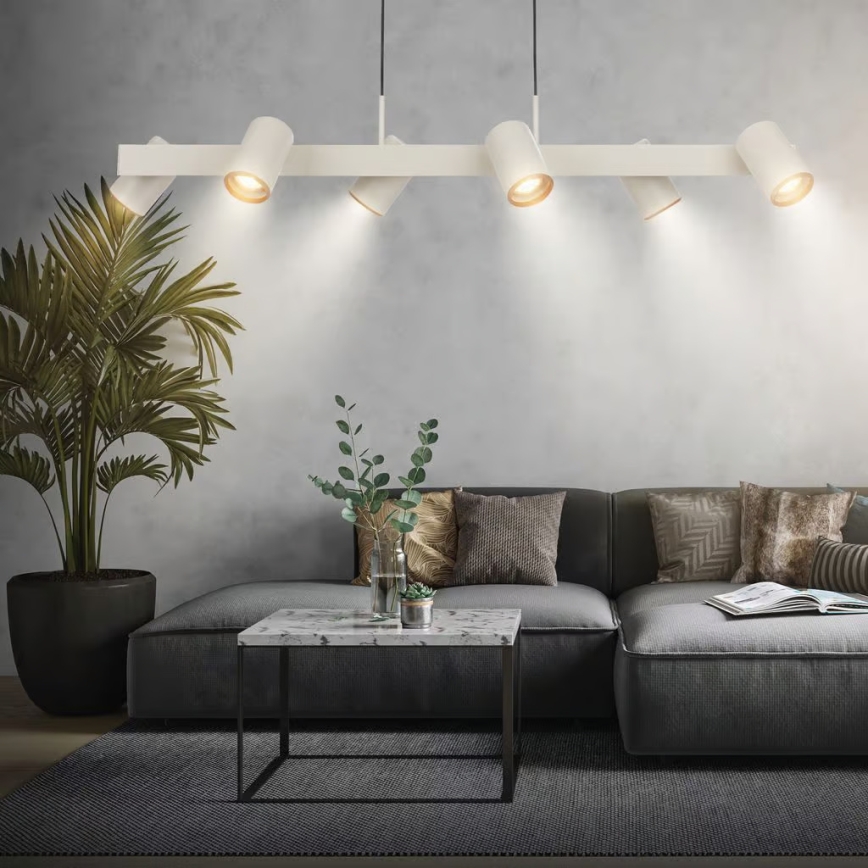 Briloner 4058064 - Hanglamp ERA met kabel 6xGU10/10W/230V crème