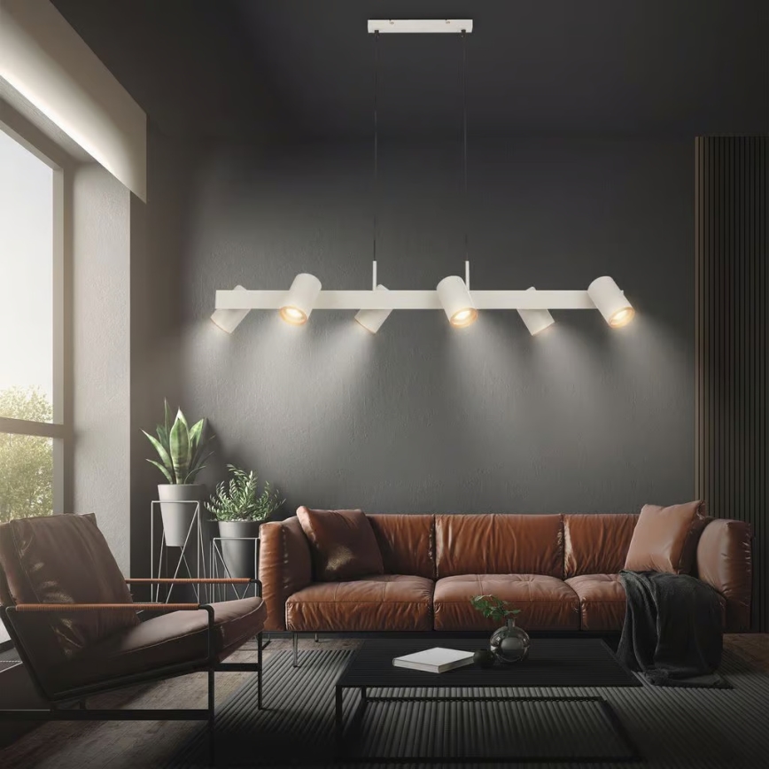 Briloner 4058064 - Hanglamp ERA met kabel 6xGU10/10W/230V crème