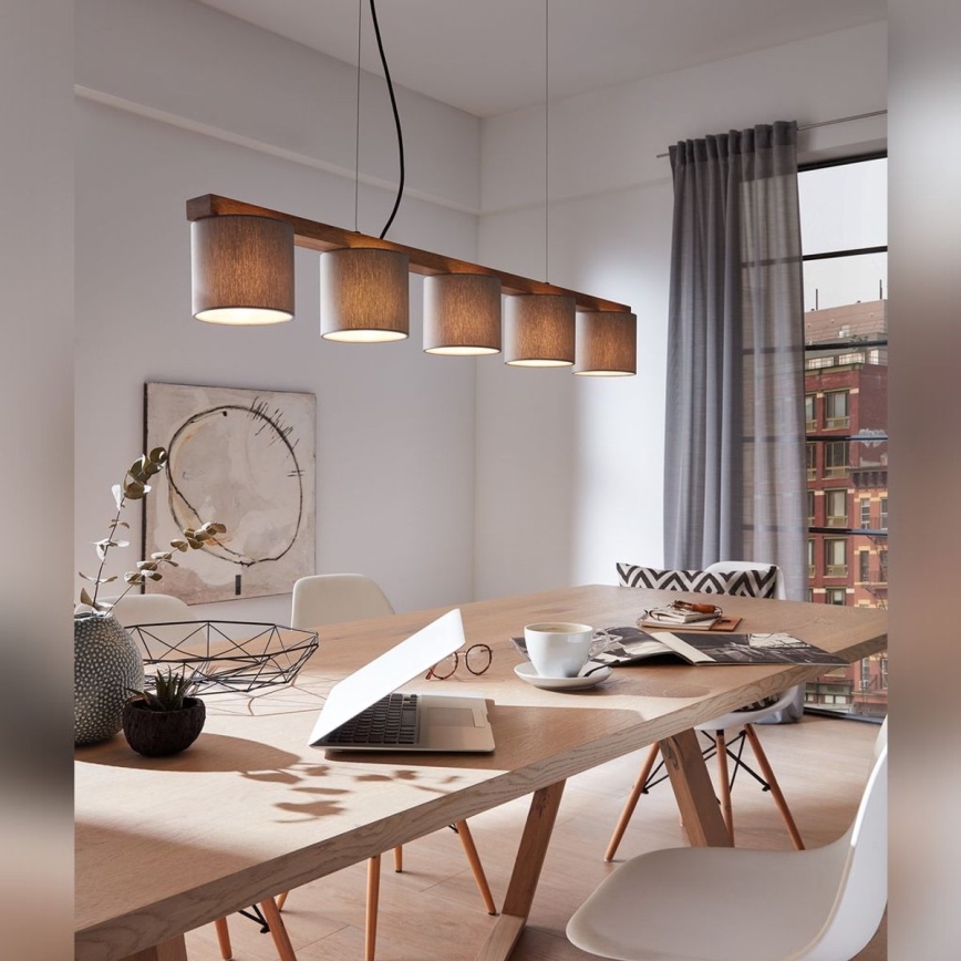 Briloner 4075-054 - Hanglamp aan kabel RHON 5xE14/25W/230V