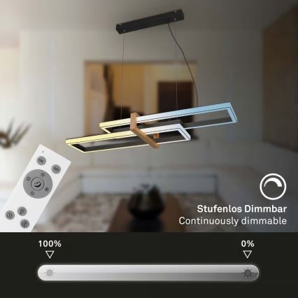 Briloner 4768015 - Dimbare LED-hanglamp aan kabel LED/44W/230V 2700-6500K + afstandsbediening