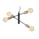 Briloner 4856-045 - Hanglamp aan een koord BLACK STEEL 4xE27/60W/230V