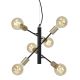 Briloner 4856-065 - Hanglamp aan een koord BLACK STEEL 6xE27/60W/230V