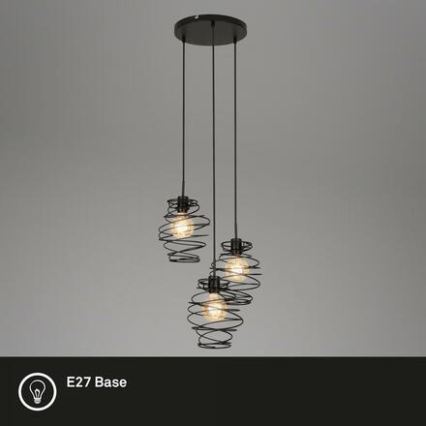 Briloner 4870-035 - Hanglamp met kabel 3xE27/60W/230V