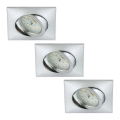 Briloner 6997-039 - SET van 3x LED Badkamer inbouwlamp LED/5W/230V IP23