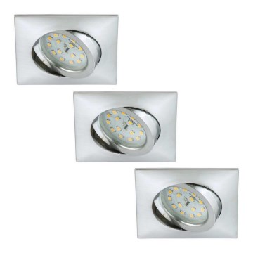 Briloner 6997-039 - SET van 3x LED Badkamer inbouwlamp LED/5W/230V IP23