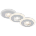 Briloner 7039034 - SET van 3 LED badkamer-inbouwspots 3xLED/5W/230V IP44 mat chroom
