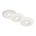 Briloner 7039036 - Set van 3 LED-inbouwspots voor badkamer, LED/5W/230V, IP44, wit