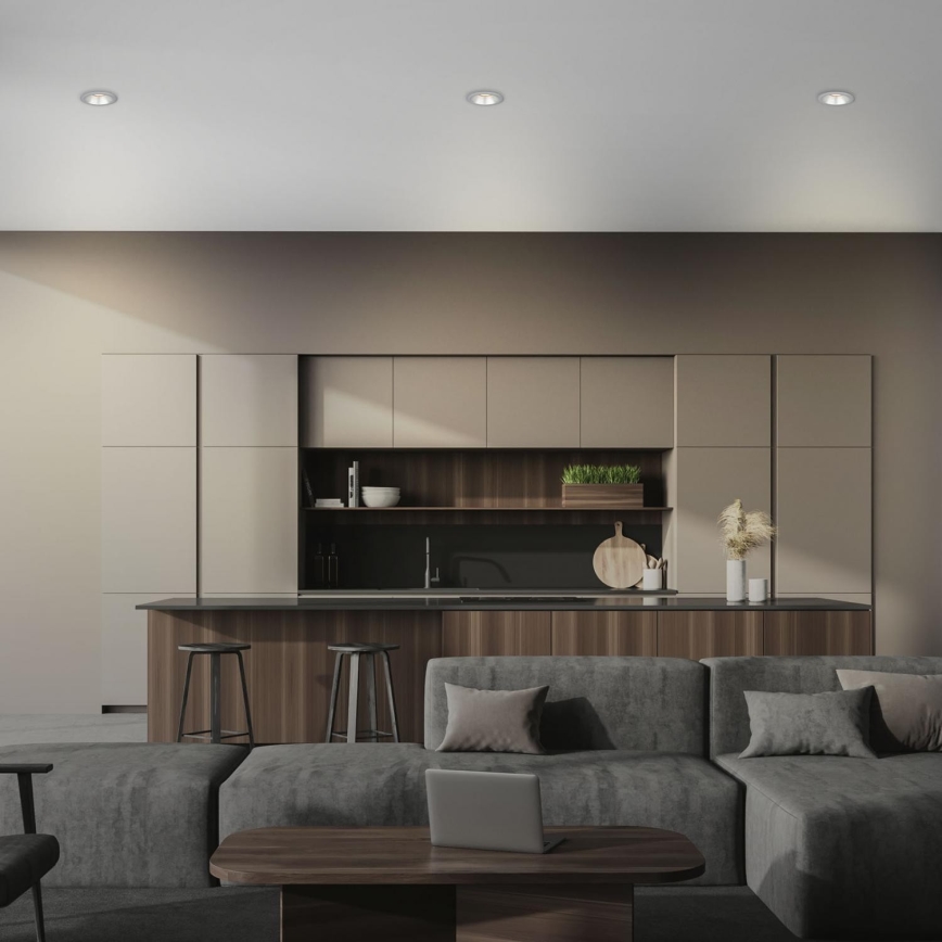 Briloner 7042-034 - SET 3x Badkamer inbouwverlichting 1xGU10/9W/230V IP23 zilver