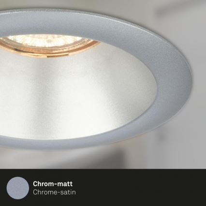 Briloner 7042-034 - SET 3x Badkamer inbouwverlichting 1xGU10/9W/230V IP23 zilver
