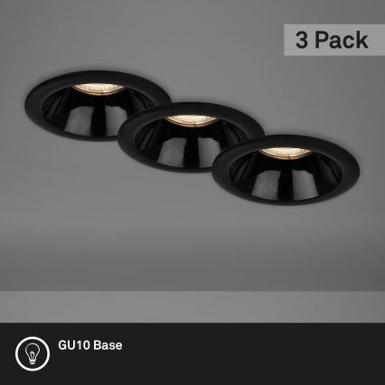 Briloner 7042-035 - SET 3x Badkamer inbouwverlichting 1xGU10/9W/230V IP23