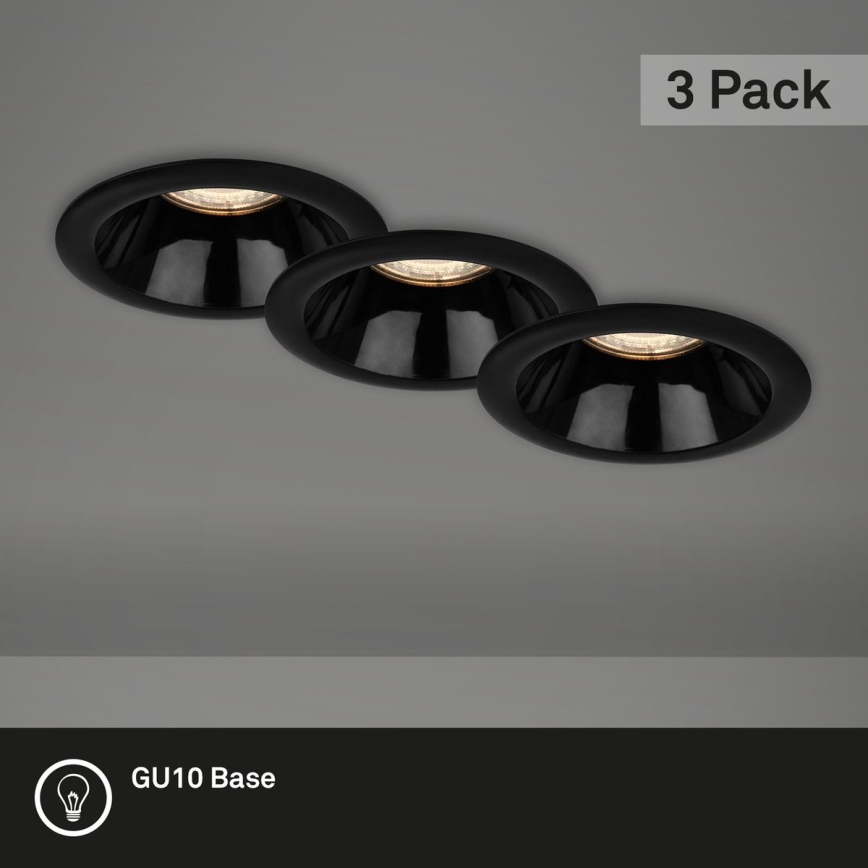 Briloner 7042-035 - SET 3x Badkamer inbouwverlichting 1xGU10/9W/230V IP23