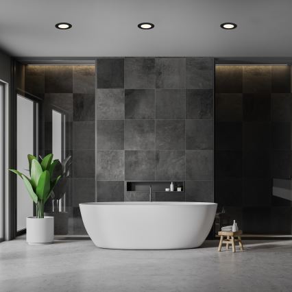 Briloner 7049015 - Dimbare LED-inbouwspot voor badkamer LED/6W/230V 3000K IP44 zwart