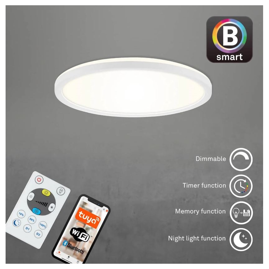 Briloner 7058-016 - LED dimbaar licht SLIM LED/18W/230V 2700-6500K Wi-Fi Tuya + afstandsbediening