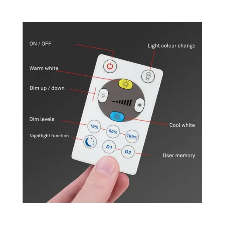 Briloner 7058-016 - LED dimbaar licht SLIM LED/18W/230V 2700-6500K Wi-Fi Tuya + afstandsbediening