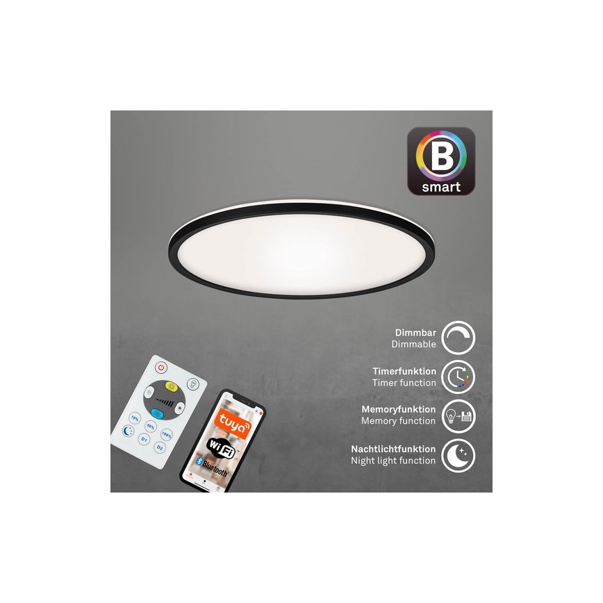 Briloner 7059-015 - Dimbare LED Plafondlamp SLIM LED/22W/230V 2700-6500K Wi-Fi Tuya + afstandsbediening